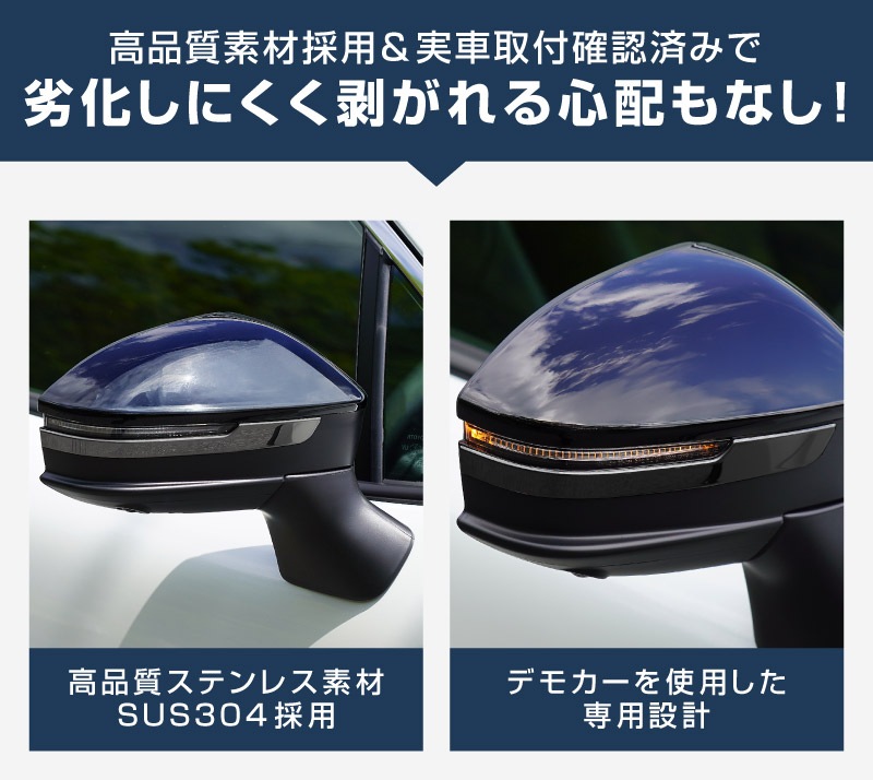 新型カローラクロス クラウンスポーツ クラウンクロスオーバー クラウンエステート プリウス 60系 共通 サイドミラーガーニッシュ 2P ブラック鏡面仕上げ ｜トヨタ TOYOTA COROLLA CROSS 2025年マイナーチェンジ後 CROWN SPORT CROSSOVER ESTATE PRIUS 60 カスタム パーツ サイド ミラー ドレスアップ アクセサリー オプション ドアミラー 外装 カー用品 社外