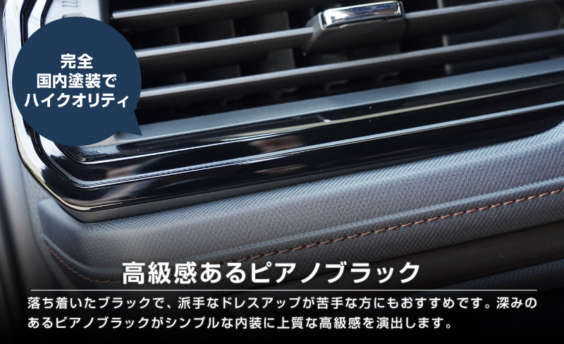 新型フォレスター SL系 フロント左右エアコン吹き出し口パネル 2P ピアノブラック｜SUBARU スバル FORESTER 専用 パーツ ドレスアップ アクセサリー オプション インテリア パネル 内装 カー用品 社外