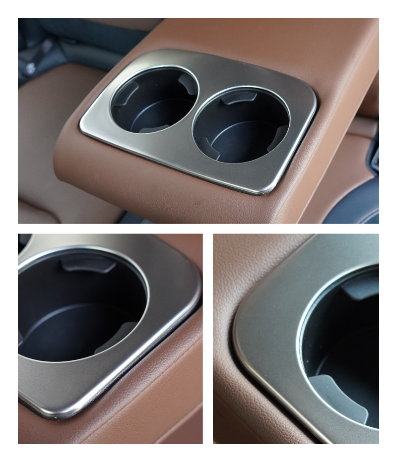 新型フォレスター SL系 SK系 セカンドシート ドリンクホルダーパネル 1P サテンシルバー｜SUBARU スバル FORESTER 専用 パーツ ドレスアップ アクセサリー オプション インテリア パネル 内装 カー用品 社外