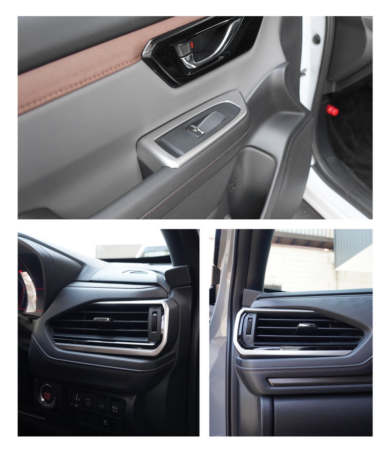 【セット割】新型フォレスター SL系 ウィンドウスイッチパネル ＆ フロント左右エアコン吹き出し口パネル 6P 内装パネルセット サテンシルバー ｜SUBARU スバル FORESTER 専用 パーツ ドレスアップ アクセサリー オプション インテリア スイッチ カバー パネル 内装 カー用品 社外