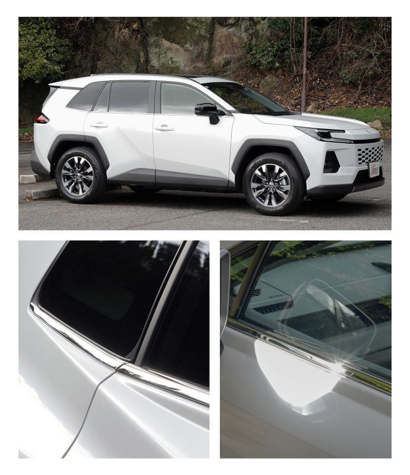 【アウトレット品】新型RAV4 60系 ウィンドウトリムガーニッシュ 6P 鏡面仕上げ｜トヨタ TOYOTA ラブフォー AXAN64 専用 プラグインハイブリッド PHEV 対応 カスタム パーツ ドレスアップ アクセサリー オプション 窓枠 サイド ドア 外装 保護 社外