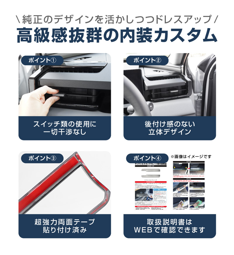 新型RAV4 60系 フロント左右エアコン吹き出し口パネル 2P ピアノブラック｜トヨタ TOYOTA ラブフォー AXAN64 専用 プラグインハイブリッド PHEV 対応 内装 パーツ エアコン パネル アクセサリー インテリア アクセサリー 内装 保護 カバー 社外【予約販売/9月30日頃入荷予定】