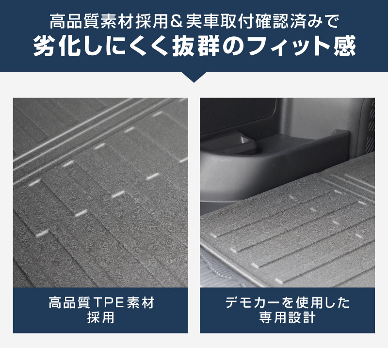 新型フォレスター SL系 フルカバー ラゲッジマット カーゴトレイマット 4P ラバータイプ ブラック｜SUBARU スバル FORESTER 専用 パーツ ドレスアップ アクセサリー オプション 内装 社外 トランク ラゲージ 荷室 フロアマット 防水 保護【予約販売/5月20日頃入荷予定】