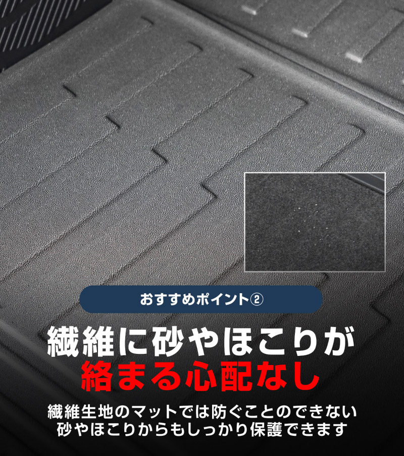 新型フォレスター SL系 フルカバー ラゲッジマット カーゴトレイマット 4P ラバータイプ ブラック｜SUBARU スバル FORESTER 専用 パーツ ドレスアップ アクセサリー オプション 内装 社外 トランク ラゲージ 荷室 フロアマット 防水 保護【予約販売/5月20日頃入荷予定】