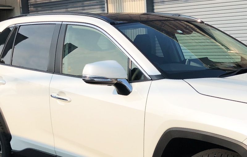 RAV4 50系 RAV4 PHV サイドミラーガーニッシュ 鏡面仕上げ 4P｜トヨタ TOYOTA ラブ４ MXAA54 AXAH54 AXAH52 MXAA52 50系 カスタム カスタム 専用 パーツ ドレスアップ アクセサリー 社外品 オプション エアロ