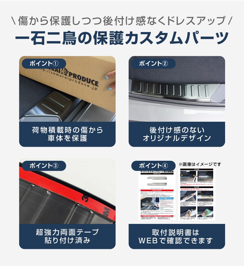【8/16～SALE対象 10%OFF】新型フォレスター SL系 ラゲッジスカッフプレート 2P 選べる3カラー シルバーヘアライン ブラックヘアライン カーボン調 2026年マイナーチェンジ後対応｜SUBARU スバル FORESTER 専用 リア 内装 保護 パーツ ドレスアップ アクセサリー オプション 社外 バックドア ラゲージ トランク 荷室 傷防止