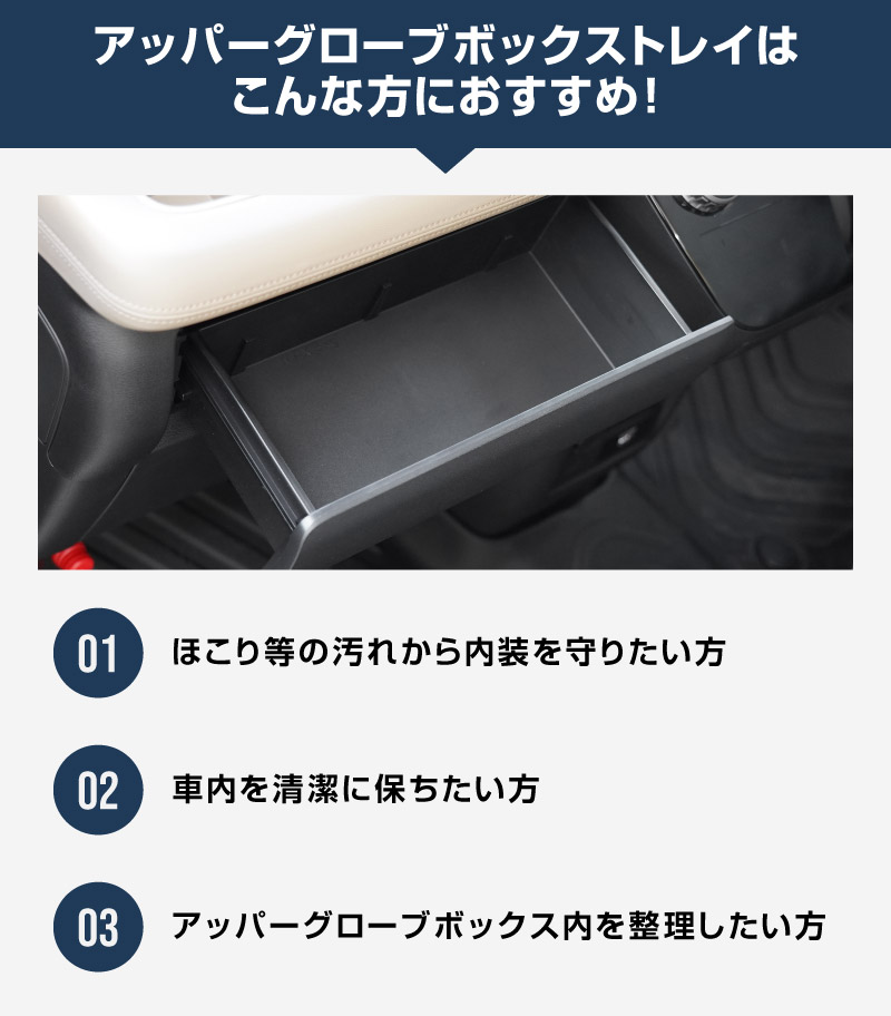 三菱 新型デリカミニ/ekスペース/日産 ルークス 共通 アッパーグローブボックストレイ 1P ゴムタイプ ブラック  2025年フルモデルチェンジ後専用｜MITSUBISHI DELICA MINI NISSAN ROOX インスト助手席スライドボックス 専用 保護パーツ ラバー マット ドレスアップ アクセサリー オプション インテリア 防水 マット 滑り止め 内装 社外 傷防止 キズ隠し