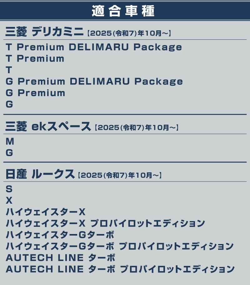 三菱 新型デリカミニ/ekスペース/日産 ルークス 共通 インパネロワートレイマット 1P ゴムライプ ブラック  2025年フルモデルチェンジ後専用｜MITSUBISHI DELICA MINI NISSAN ROOX インストセンタートレイ 専用 ラバー マット 保護パーツ ドレスアップ アクセサリー 防水 滑り止め 小物入れ 収納 内装 カー用品 社外 傷防止 キズ隠し