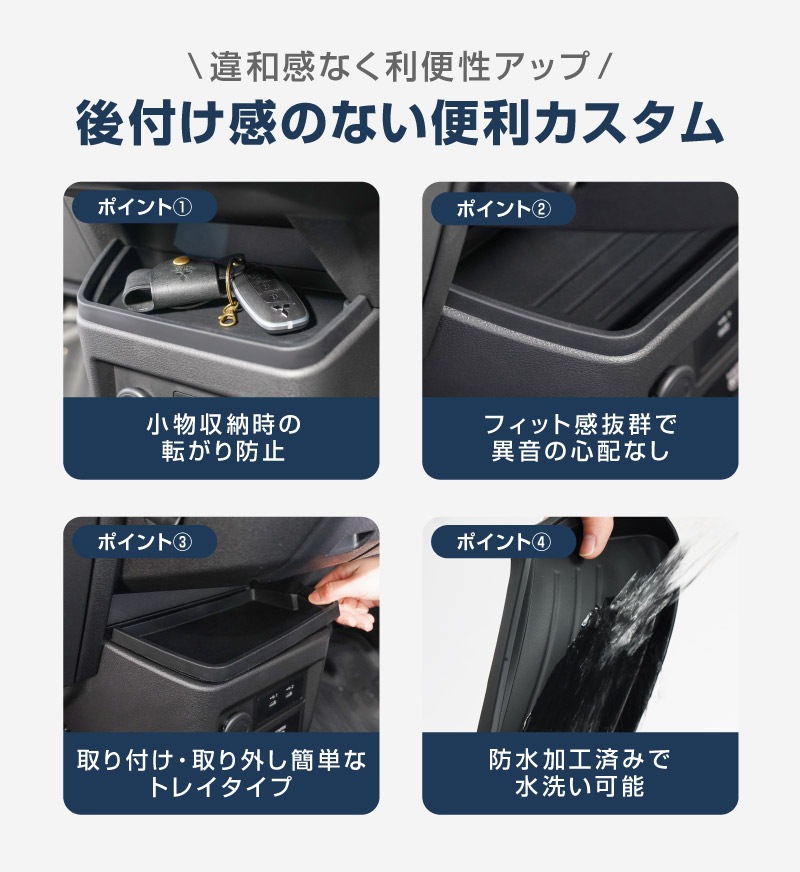 三菱 新型デリカミニ/ekスペース/日産 ルークス 共通 インパネロワートレイマット 1P ゴムライプ ブラック  2025年フルモデルチェンジ後専用｜MITSUBISHI DELICA MINI NISSAN ROOX インストセンタートレイ 専用 ラバー マット 保護パーツ ドレスアップ アクセサリー 防水 滑り止め 小物入れ 収納 内装 カー用品 社外 傷防止 キズ隠し