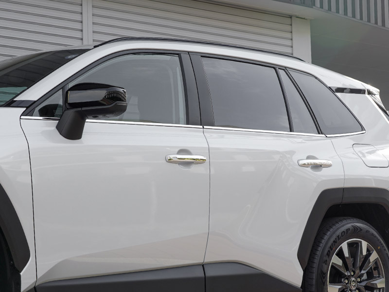 【セット割】新型RAV4 60系 ウィンドウトリムガーニッシュ ＆ アウタードアハンドルカバー 10P 鏡面仕上げ｜トヨタ TOYOTA ラブフォー AXAN64 専用 プラグインハイブリッド PHEV 対応 カスタム パーツ ドレスアップ アクセサリー オプション 窓枠 サイド ドア 外装 保護 社外 