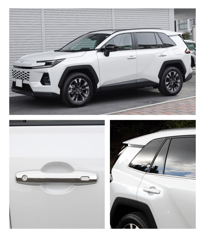 【セット割】新型RAV4 60系 ウィンドウトリムガーニッシュ ＆ アウタードアハンドルカバー 10P 鏡面仕上げ｜トヨタ TOYOTA ラブフォー AXAN64 専用 プラグインハイブリッド PHEV 対応 カスタム パーツ ドレスアップ アクセサリー オプション 窓枠 サイド ドア 外装 保護 社外 