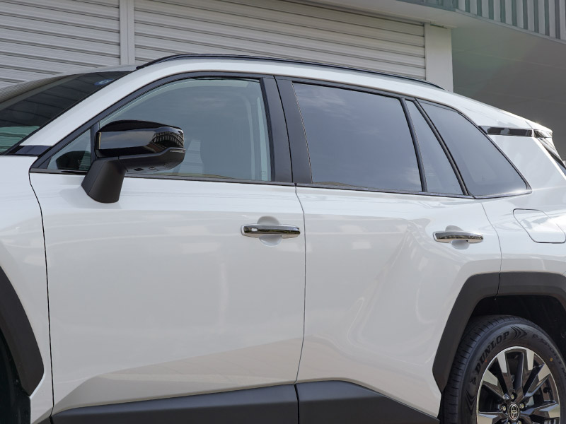 【セット割】新型RAV4 60系 ウィンドウトリムガーニッシュ ＆ アウタードアハンドルカバー 10P ブラック鏡面仕上げ｜トヨタ TOYOTA ラブフォー AXAN64 専用 プラグインハイブリッド PHEV 対応 カスタム パーツ ドレスアップ アクセサリー オプション 窓枠 サイド ドア 外装 保護 社外