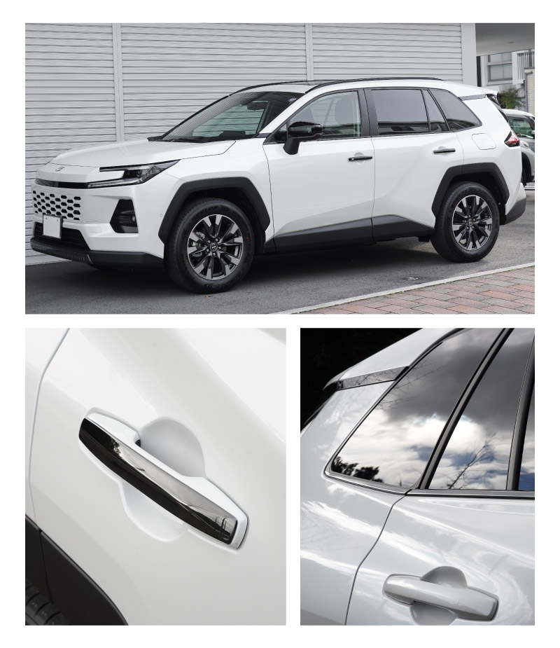 【セット割】新型RAV4 60系 ウィンドウトリムガーニッシュ ＆ アウタードアハンドルカバー 10P ブラック鏡面仕上げ｜トヨタ TOYOTA ラブフォー AXAN64 専用 プラグインハイブリッド PHEV 対応 カスタム パーツ ドレスアップ アクセサリー オプション 窓枠 サイド ドア 外装 保護 社外