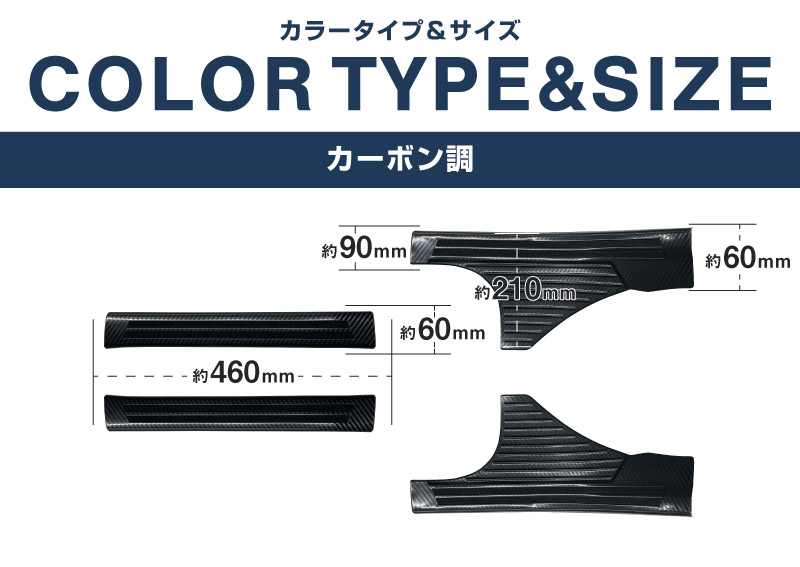 新型フォレスター SL系 サイドステップ内側 スカッフプレート4P 滑り