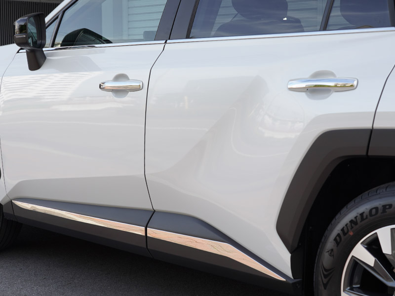 【セット割】新型RAV4 60系 ウィンドウトリムガーニッシュ ＆ アウタードアハンドルカバー ＆ サイドガーニッシュ 3点セット 鏡面仕上げ｜トヨタ TOYOTA ラブフォー AXAN64 専用 プラグインハイブリッド PHEV 対応 カスタム パーツ ドレスアップ アクセサリー オプション 窓枠 サイド ドア 外装 保護 社外 