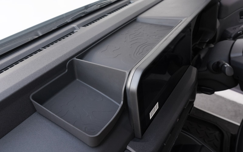 ランドクルーザー FJ ランクルFJ ディスプレイバックトレイ 1P ブラック 防水ラバータイプ ｜トヨタ ランクル TOYOTA LANDCRUISER FJ TRJ240W 専用 ダッシュボード ナビディスプレイ 背面収納スペース　水洗い アクセサリー インテリア 社外 保護【予約販売/9月30日頃入荷予定】