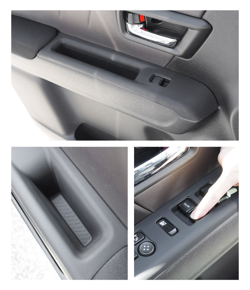 【セット割】新型クロスビー MND1S フロントウィンドウスイッチパネルカバー ＆ リアドアハンドルトレイ ゴムカバー 4P ブラック 防水ゴム素材｜スズキ SUZUKI XBEE 専用 内装 保護 パーツ アクセサリー インテリア スイッチ ポケット カバー 収納 スマホ 小物置き 傷防止 社外【予約販売/8月30日頃入荷予定】