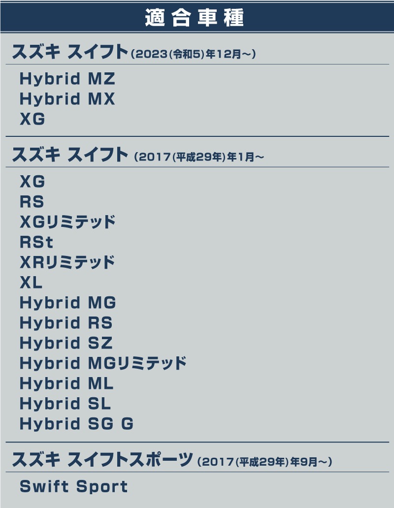 新型スイフト/スイフトスポーツ サイドステップ 内側スカッフプレート 4P 車体保護ゴム付き 選べる3カラー シルバーヘアライン ブラックヘアライン カーボン調｜SUZUKI スズキ SWIFT Swift Sport ZC ZD 専用 内装 保護 カスタム パーツ ドレスアップ アクセサリー 社外品