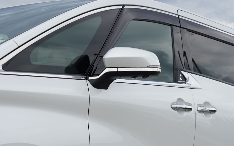 新型アルファード/ヴェルファイア 40系 サイドミラーガーニッシュ 左右セット 4P 鏡面仕上げ｜TOYOTA トヨタ ALPHARD VELLFIRE 専用 外装 サイド ミラー カスタム パーツ ドレスアップ アクセサリー 社外品 エアロ