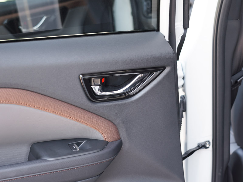 新型フォレスター SL系 リア左右インナードアハンドルパネル 2P ピアノブラック｜SUBARU スバル FORESTER 専用 パーツ ドレスアップ アクセサリー オプション リア カバー 内装 社外 カー用品 保護 傷防止 キズ隠し