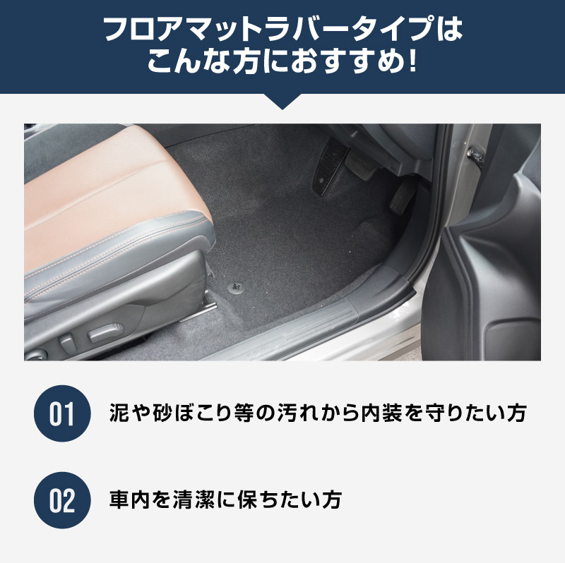 新型フォレスター SL系 フロアマット 3P ラバータイプ ブラック｜SUBARU スバル FORESTER 専用 保護 パーツ 防水 フロント リア セット アクセサリー 内装 インテリア 傷防止 社外 3D ウェザーマット オールウェザー スノー レジャー 水洗い