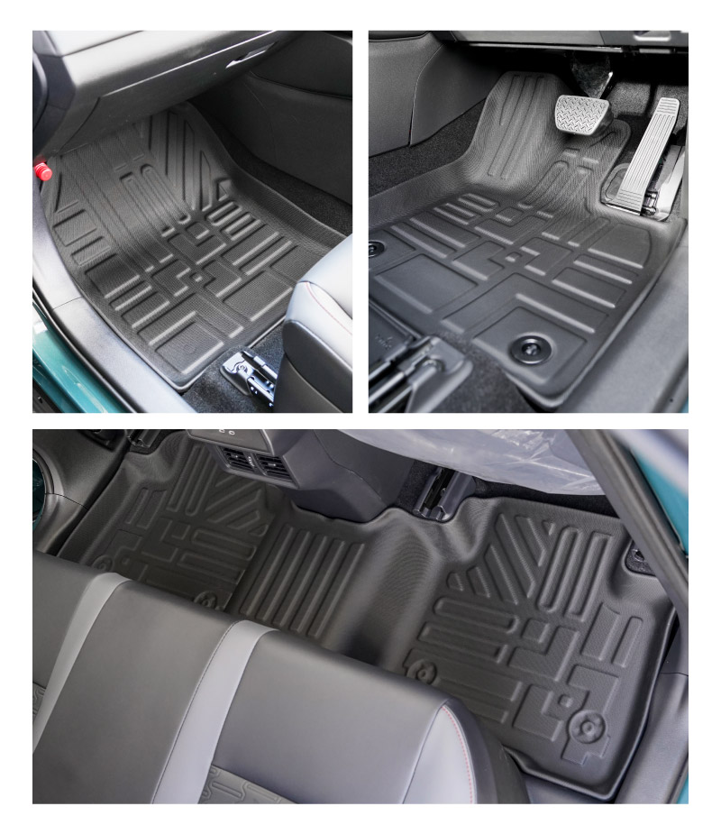 新型RAV4 60系 フロアマット 3P ラバータイプ ブラック｜トヨタ TOYOTA ラブフォー AXAN64 専用 保護 パーツ 防水 フロント リア セット アクセサリー 内装 インテリア 傷防止 社外 立体 3Dマット ウェザーマット オールウェザー レジャー 水洗い【予約販売/5月30日頃入荷予定】