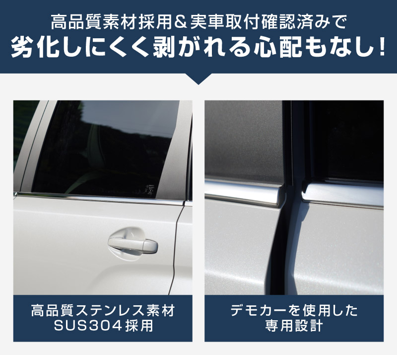新型フォレスター SL系 ウィンドウトリムガーニッシュ 6P 鏡面仕上げ ｜SUBARU スバル FORESTER 専用 カスタム パーツ ドレスアップ アクセサリー オプション 窓枠 サイド ドア 外装 保護 カー用品 社外