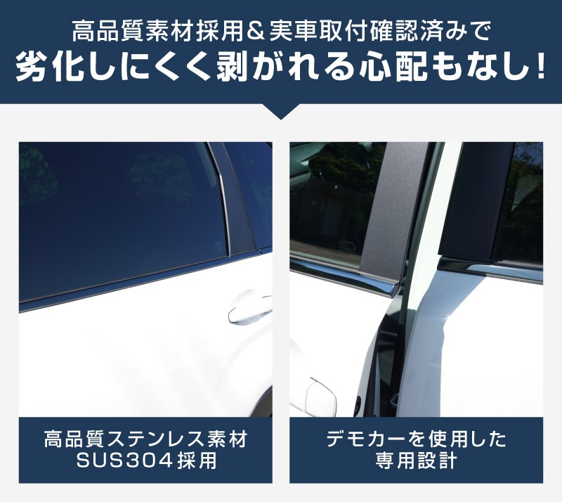 新型フォレスター SL系 ウィンドウトリムガーニッシュ 6P ブラック鏡面仕上げ ｜SUBARU スバル FORESTER 専用 カスタム パーツ ドレスアップ アクセサリー オプション 窓枠 サイド ドア 外装 保護 カー用品 社外