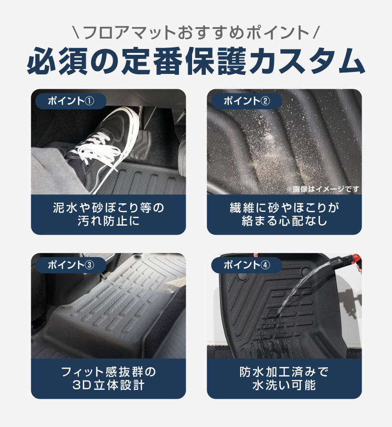 【セット割】新型エクストレイル T33 2列シート 5人乗り車専用 フロアマット ＆ ラゲッジマット カーゴトレイマット 4P マットセット ラバータイプ ブラック 2025年マイナーチェンジ後対応｜日産 NISSAN X-TRAIL 専用 内装 保護 カスタム パーツ ドレスアップ アクセサリー 社外品【予約販売/5月20日頃入荷予定】