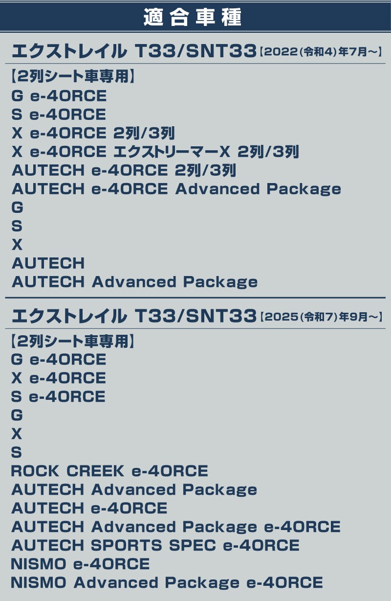 【セット割】新型エクストレイル T33 2列シート 5人乗り車専用 フロアマット ＆ ラゲッジマット カーゴトレイマット 4P マットセット ラバータイプ ブラック 2025年マイナーチェンジ後対応｜日産 NISSAN X-TRAIL 専用 内装 保護 カスタム パーツ ドレスアップ アクセサリー 社外品【予約販売/5月20日頃入荷予定】