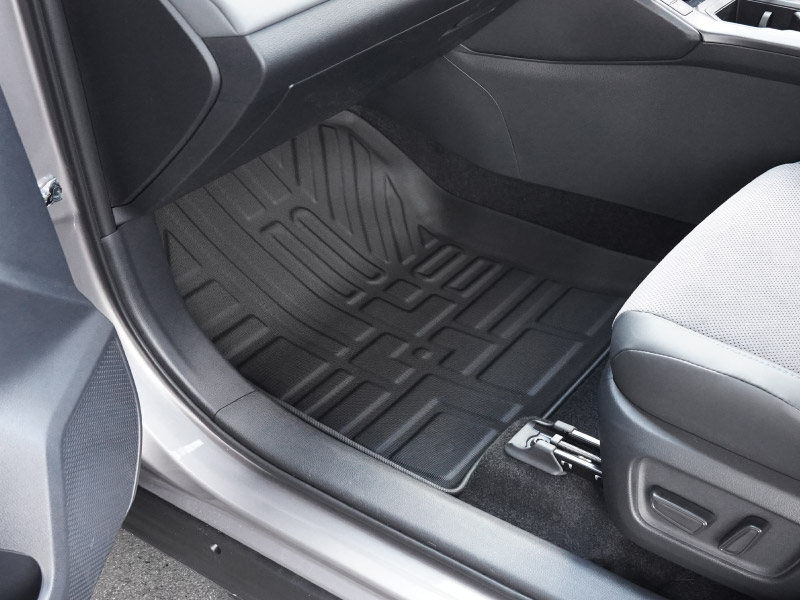 新型RAV4 60系 PHEV専用 フロアマット 3P ラバータイプ ブラック｜トヨタ TOYOTA ラブフォー AXAN64 プラグインハイブリッド Z GR SPORT 専用 保護 パーツ 防水 フロント リア セット アクセサリー 内装 インテリア 傷防止 社外 立体 3Dマット ウェザーマット オールウェザー レジャー 水洗い【予約販売/10月30日頃入荷予定】
