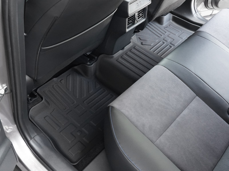 新型RAV4 60系 PHEV専用 フロアマット 3P ラバータイプ ブラック｜トヨタ TOYOTA ラブフォー AXAN64 プラグインハイブリッド Z GR SPORT 専用 保護 パーツ 防水 フロント リア セット アクセサリー 内装 インテリア 傷防止 社外 立体 3Dマット ウェザーマット オールウェザー レジャー 水洗い【予約販売/10月30日頃入荷予定】