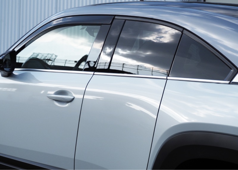 MX-30 ウィンドウトリム 鏡面仕上げ 6P ｜マツダ MAZDA MX30 専用 パーツ カスタム ドレスアップ エアロ 5AA-DREJ3P 専用 サイドモール サイドトリム 外装 アクセサリー 社外品 オプション エアロ
