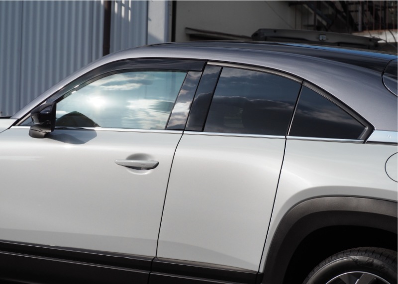 MX-30 ウィンドウトリム 鏡面仕上げ 6P ｜マツダ MAZDA MX30 専用 パーツ カスタム ドレスアップ エアロ 5AA-DREJ3P 専用 サイドモール サイドトリム 外装 アクセサリー 社外品 オプション エアロ