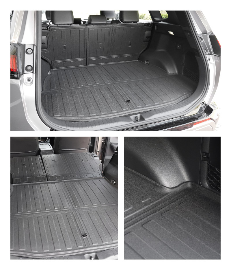 新型RAV4 60系 PHEV専用 ラゲッジマット カーゴトレイマット 5P ラバータイプ ブラック セカンドシート背面｜トヨタ TOYOTA ラブフォー AXAN64 プラグインハイブリッド Z GR SPORT 専用 防水 立体 3Dマット フロアマット トランクマット ラゲージ チャイルドシート【予約販売/10月30日頃入荷予定】