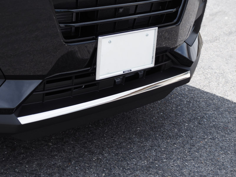 ロッキー レックス フロントリップ ガーニッシュ 鏡面仕上げ 1P 高品質ステンレス製｜ダイハツ DAIHATSU ROCKY スバル SUBARU REX カスタム 専用 パーツ ドレスアップ アクセサリー 社外品 オプション エアロ【予約販売/5月20日頃入荷予定】