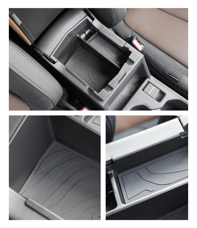【セット割】新型フォレスター SL系 センタードリンクホルダートレイ ＆ コンソールトレイ トレイセット ブラック｜SUBARU スバル FORESTER 専用 パーツ カップホルダー 防水 水洗い 取り付け簡単 アクセサリー 内装 コップ トレイ カバー 保護 社外 カー用品【予約販売/5月20日頃入荷予定】