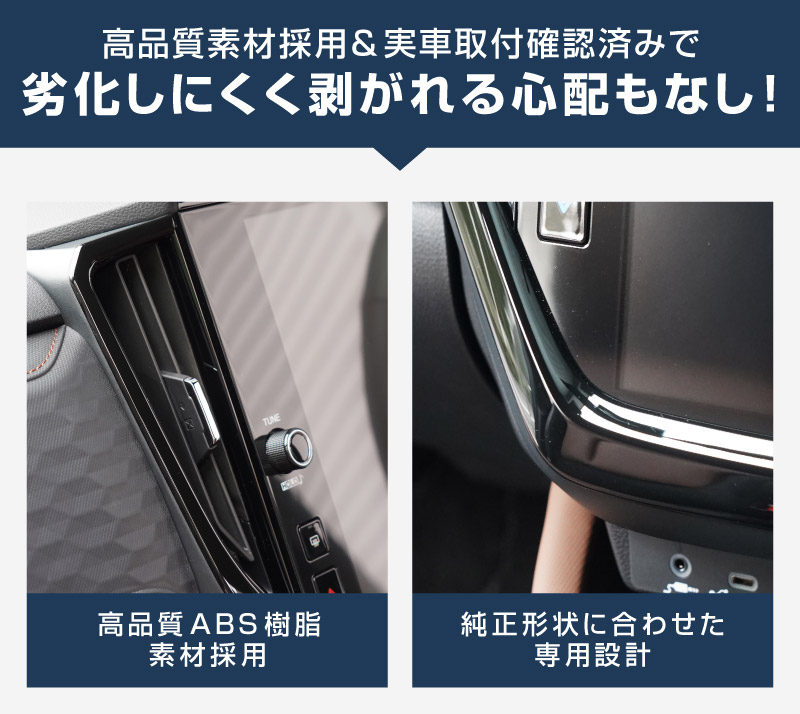 新型フォレスター SL系 センターモニター下パネル 1P ピアノブラック｜SUBARU スバル FORESTER 専用 パーツ ドレスアップ アクセサリー オプション インテリア パネル 内装 カー用品 社外