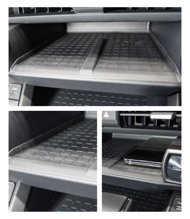 新型RAV4 60系 ワイヤレス充電トレイ用マット ゴムタイプ 1P ブラック 防水｜トヨタ TOYOTA ラブフォー AXAN64 専用 プラグインハイブリッド PHEV 対応 内装 置くだけ ワイヤレス充電 スマホ置き オプション インテリア パネル 内装 社外 カバー 防水 保護 傷防止 キズ隠し 社外【メール便対象/代引き・配達日時指定不可】【予約販売/4月30日頃入荷予定】