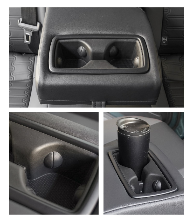 新型RAV4 60系 RAV4 50系 クラウンスポーツ 共通 リアドリンクホルダートレイ 1P ブラック 防水 TPE素材｜トヨタ TOYOTA ラブフォー AXAN64 CROWN SPORT カップホルダー 防水 水洗い 取り付け簡単 アクセサリー 内装 コップ トレイ カバー 保護 社外 カー用品