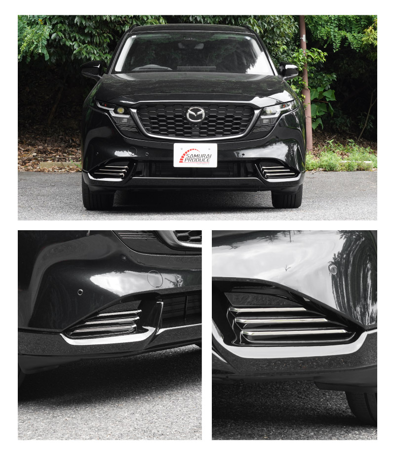 新型CX-5 KM系 フロントロアモールガーニッシュ 6P 鏡面仕上げ 2026年 フルモデルチェンジ専用 ｜MAZDA CX5 2026FMC KMYSDP 専用 カスタム パーツ フロントバンパーサイドダクト フロントリップ フロントバンパー ロアグリル ドレスアップ アクセサリー エアロ 外装 社外【予約販売/10月30日頃入荷予定】
