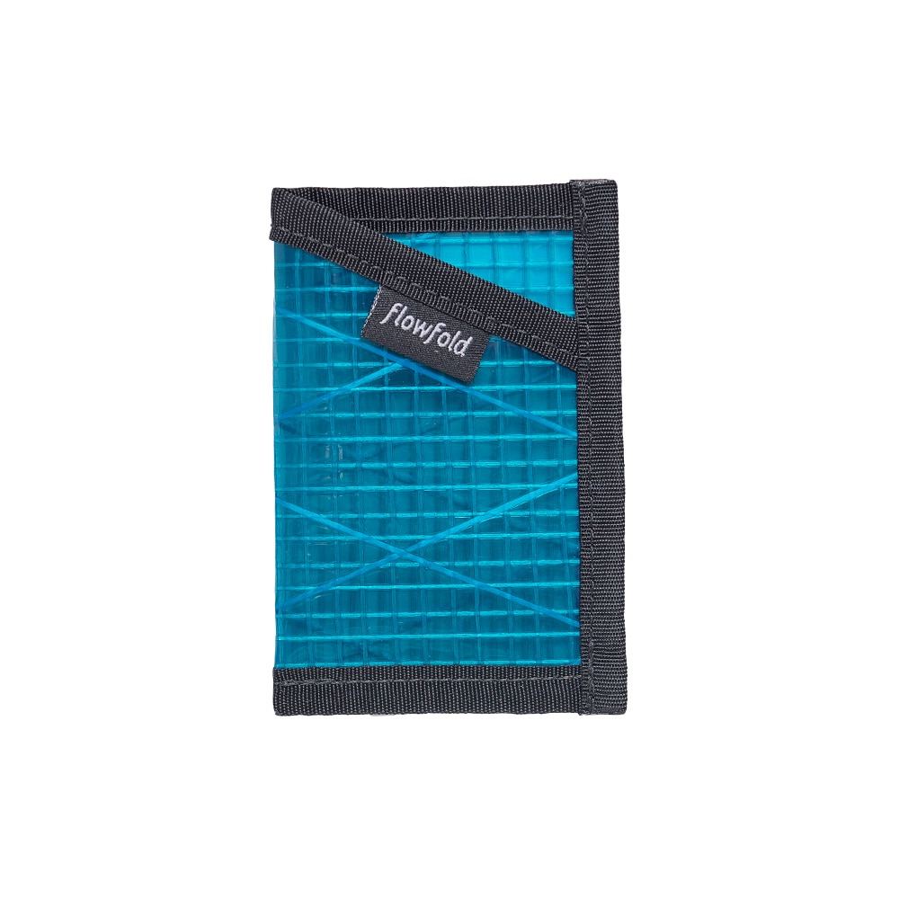Flowfold|フローフォールド　Recycled Sailcloth Minimalist  Card Holder Wallet （Cyan Sailcloth）