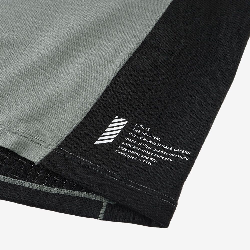 ★HELLY HANSEN|ヘリーハンセン　ロングスリーブ LIFA ハイブリッド グリッド ティー