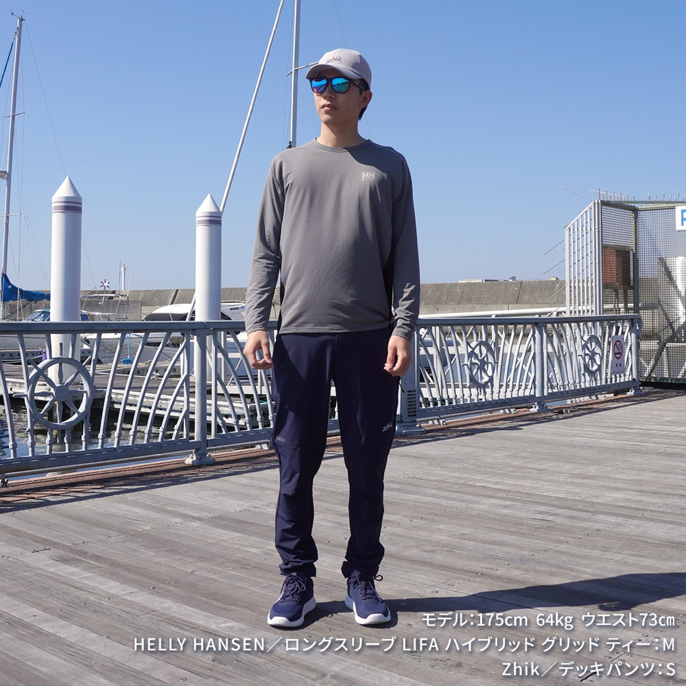 ★HELLY HANSEN|ヘリーハンセン　ロングスリーブ LIFA ハイブリッド グリッド ティー