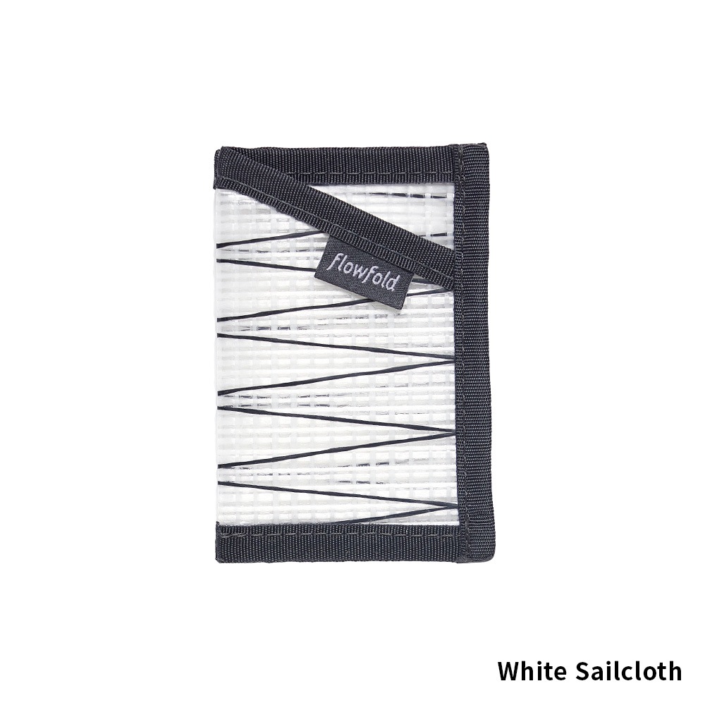 Flowfold|フローフォールド　Recycled Sailcloth Minimalist  Card Holder Wallet （White Sailcloth）