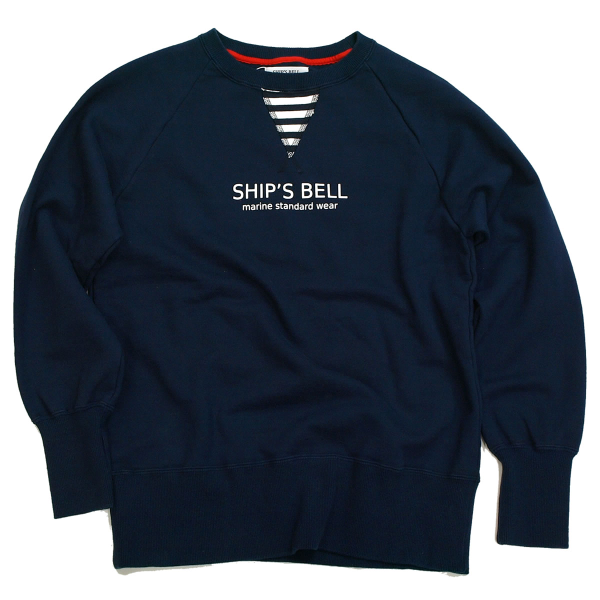 ★SHIPS BELL|シップスベル ロゴプリントクルーネックスウェット
