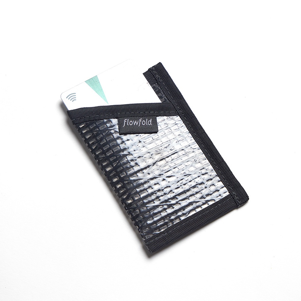 Flowfold|フローフォールド　Recycled Sailcloth Minimalist  Card Holder Wallet （Cyan Sailcloth）