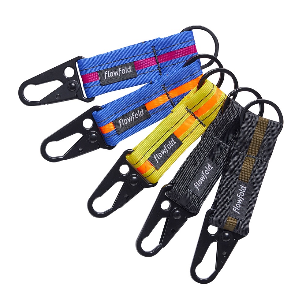 Flowfold|フローフォールド Snap Hook Keychain(Orange/Blue)