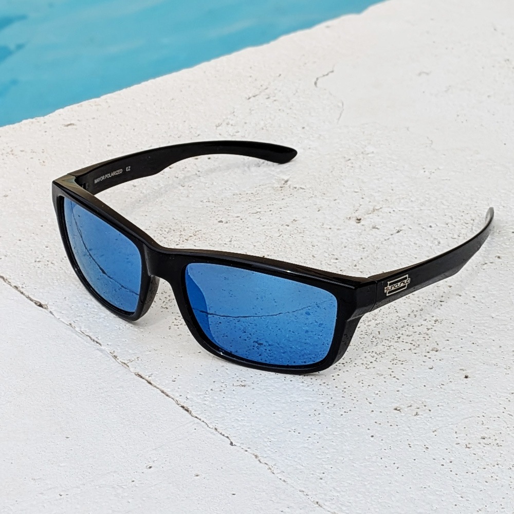 SUNCLOUD|サンクラウド　MAYOR　ブラックｘブルーミラー