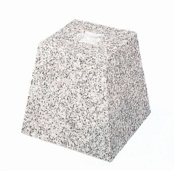 束石白 7寸（4号） 本磨き 上210×下280×H275mm | ピンコロ・乱形・束